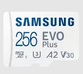 Samsung 256GB Evo Plus microSD card (SDXC) + SD Adapter - 130MB/s