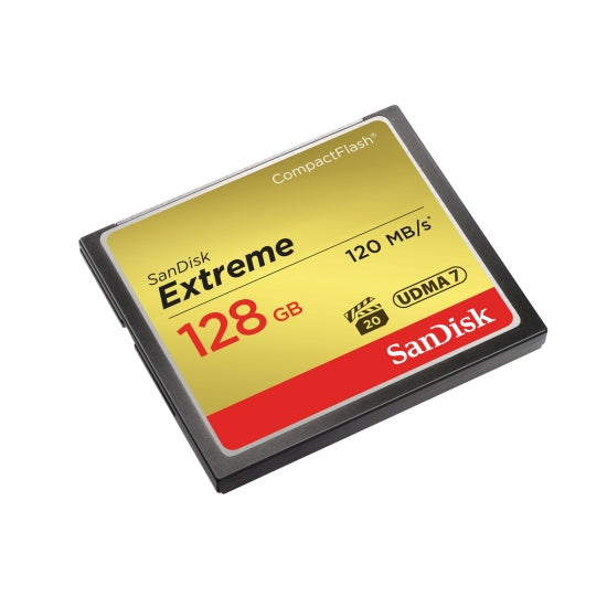 SanDisk 128GB Extreme Compact Flash (CF) Card 120MB/s R, 85MB/s W