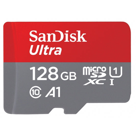 SanDisk 128GB Ultra Micro SD (SDXC) Card A1, 140MB/s R, 10MB/s W